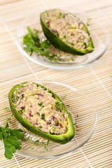 Salad of avocado and tuna