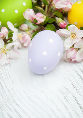 Easter eggs and apple blossom