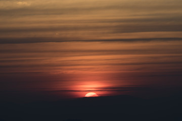 the mountain of Thailand national Park, sunset