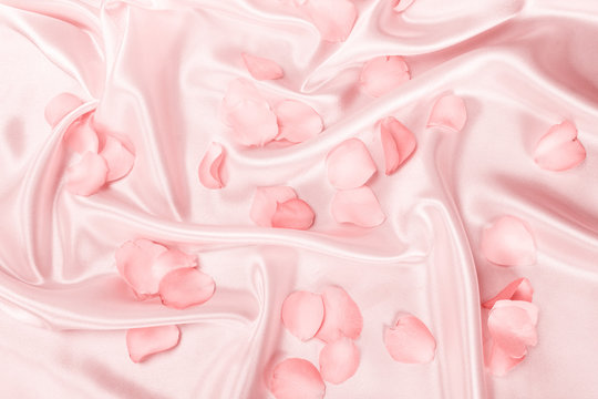 PINK SILK BACKGROUND Stock Photo, Picture and Royalty Free Image