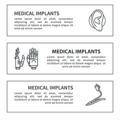 Obraz premium Set banner medical prostheses