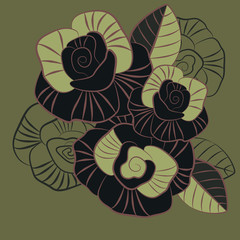 Modern bunch of flowers