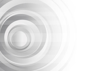 Vector : Abstract gray and white circle on white background