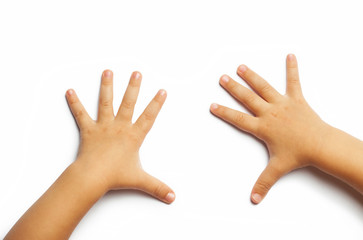 disclosed children's hands pointing