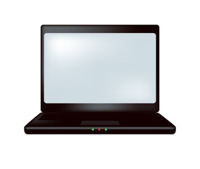 Laptop isolated on white background. Notebook computer icon. Vector illustration