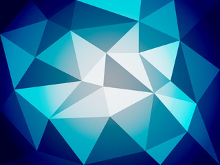 white blue geometric vector illustration, polygonal background