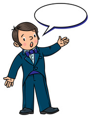 Funny singer or vocalist.