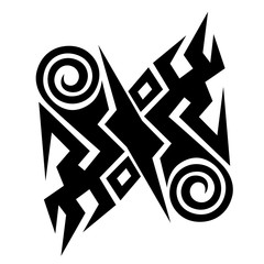 Tribal designs. Tribal tattoos. Art tribal tattoo. Vector sketch of a tattoo.