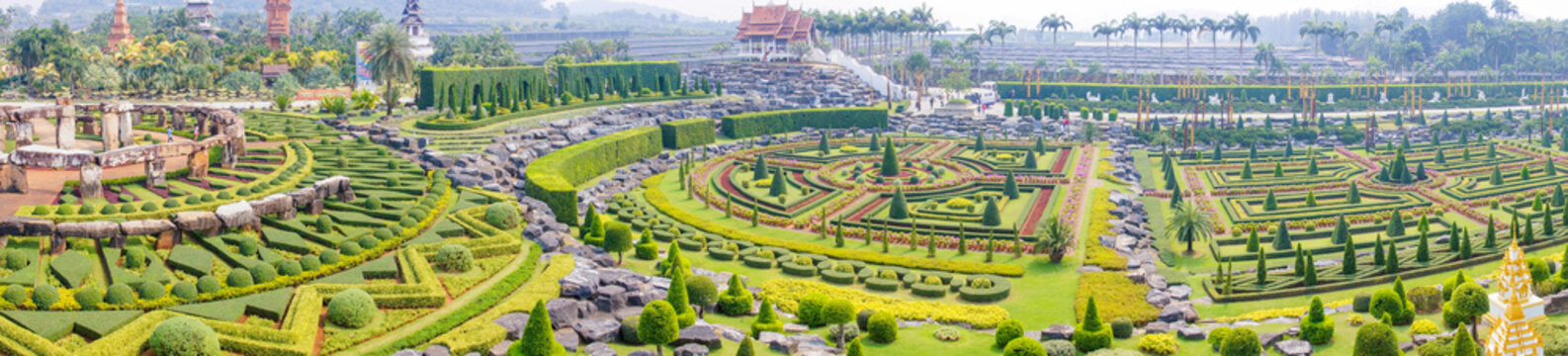 Panorama of park nong noch thailand.
