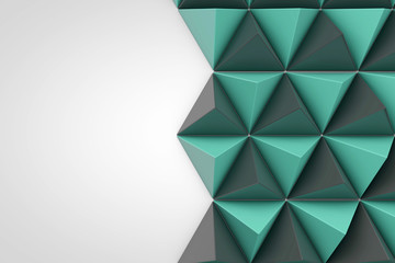 Abstract geometric background made from triangular pyramid shapes