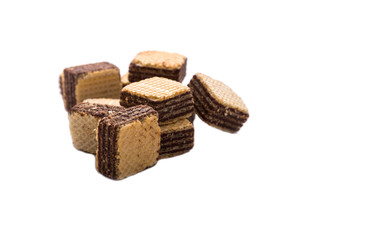 wafer chocolate isolate on white background