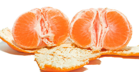 Slices of a ripe tangerine