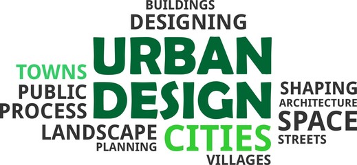 Fototapeta premium word cloud - urban design