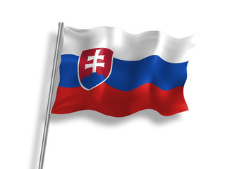 Drapeau de Slovaquie en qualité vectorielle 