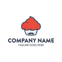 Fototapeta premium Cake And Cookies Unique Logo Template