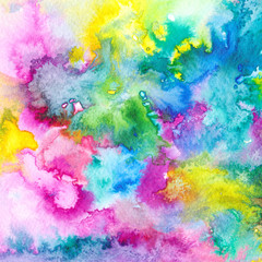 Obraz na płótnie Canvas Abstract watercolor background. Multicolor background.