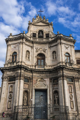 Fototapeta na wymiar Saint Placidus Church in Catania, Sicily, Italy