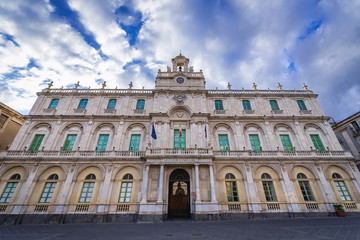 Fototapeta premium University of Catania building at University Square in Catania, Sicily, Italy