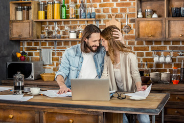 Couple working at home