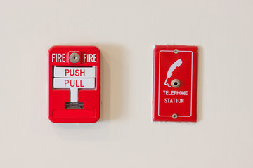 Emergency switch, fire warning Emergency phone