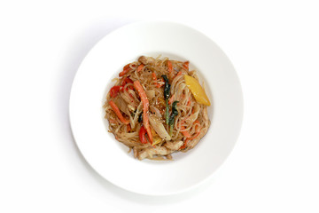 Korean noodle. Japchae