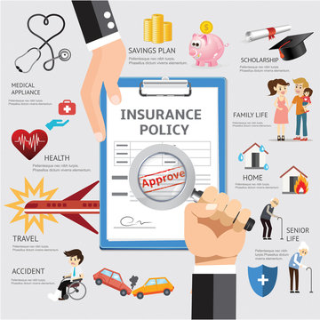 Life & Health insurance Policy services.Hand business agent put document paper approve for customer to confirm the benefits.