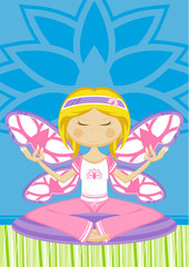 Cute Butterfly Yoga Girl