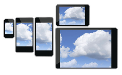 concept of cloud on tablet