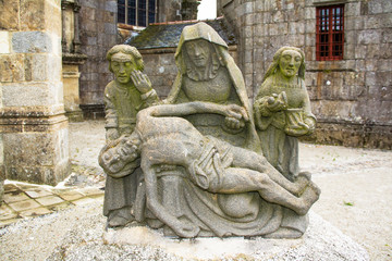 Naklejka premium Statue du christ de l'église Saint Suliau à Sizun, Finistère, Bretagne