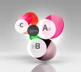 Circle geometric abstract background