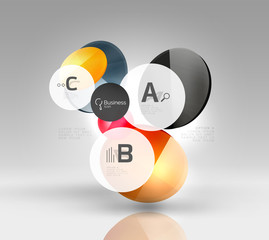 Circle geometric abstract background