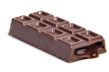 Chocolate candies isolated on white background.