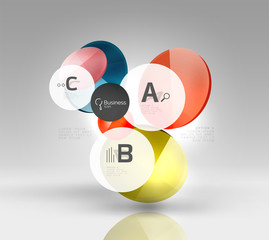 Colorful glossy circle infographics