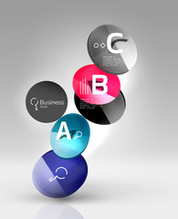 Colorful glossy circle infographics