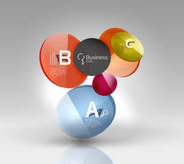Colorful glossy circle infographics