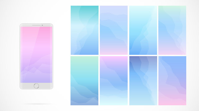 Modern UI screen design for mobile app with web icons.