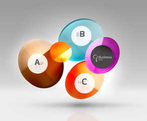 Glass circle infographics