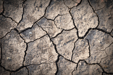 Background of dry cracked soil dirt or earth during drought