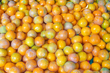 Fresh orange texture for sale in fruit market.