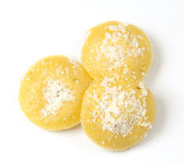 dessert thai sweet sugar palm cake isolated on white