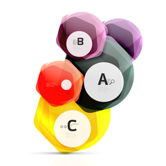 Geometrical hexagons abstract background