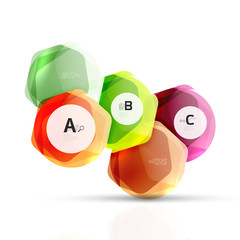 Geometrical hexagon aqua elements