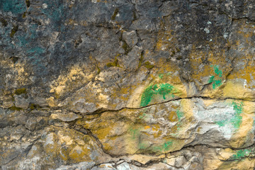 Weathered and dirty stone wall background