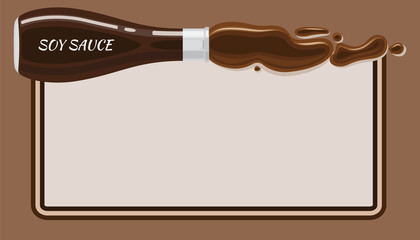 Soy Sauce Framed Vector Banner with Copyspace