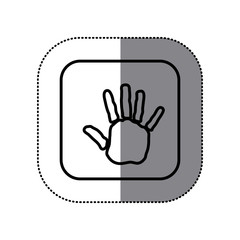 figure symbol hand icon, vector illustraction design image