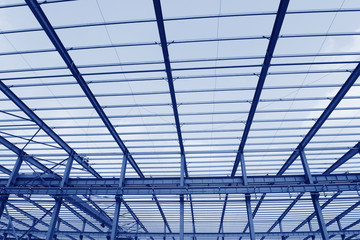 Steel structure workshop is under construction
