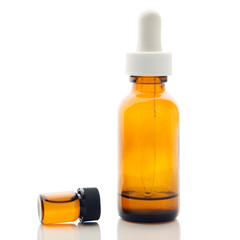 Essential oils bottle isolated