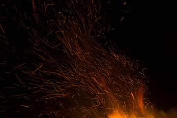 Fire sparks background