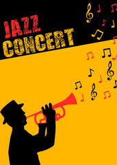 Jazz music concert poster and flyer template