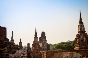 Chaiwatthanaram temple the old capital city in Ayutthaya Thailand